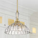 Audra 1 Light 11.75 inch Brushed Champagne Brass Pendant Ceiling Light
