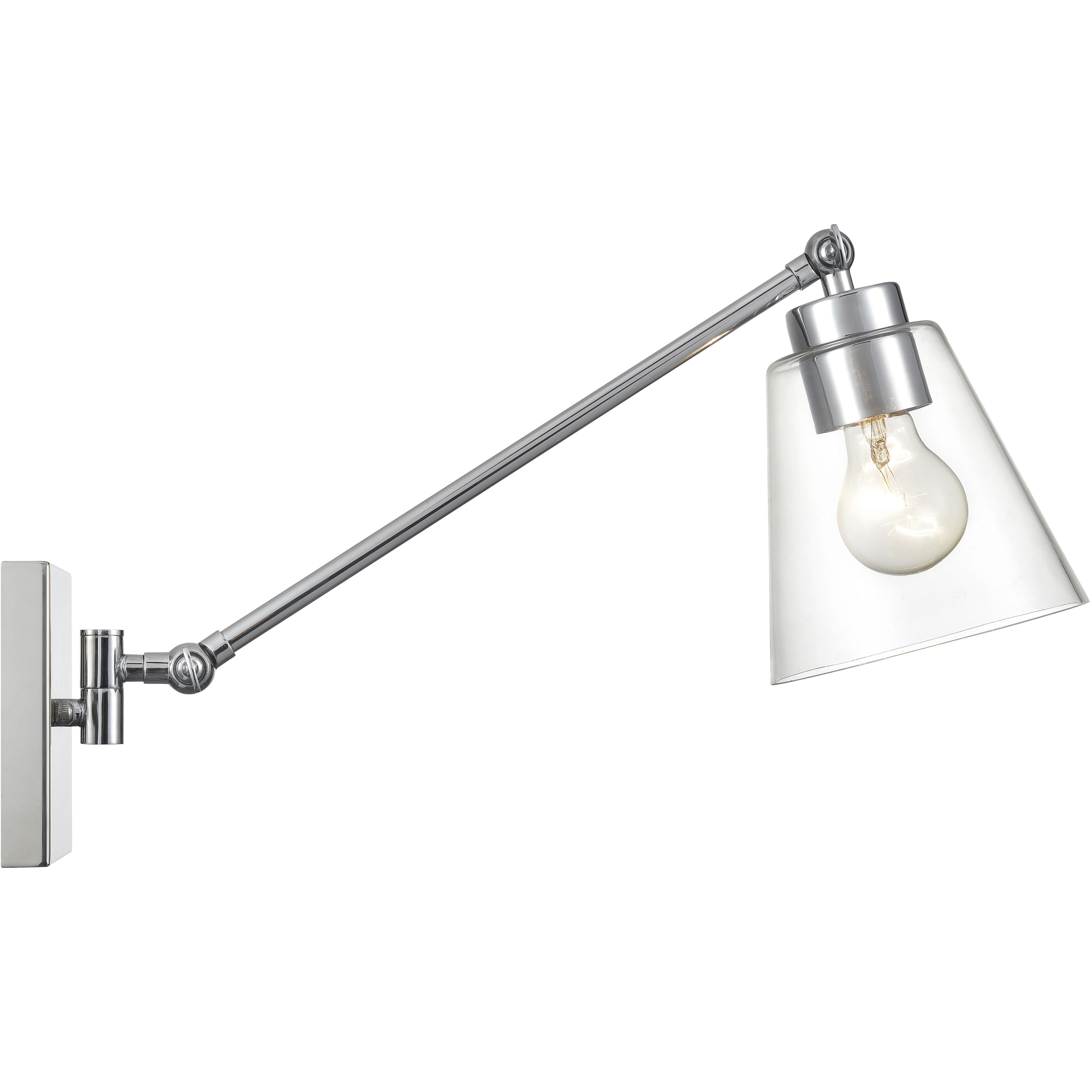 East Point 17 inch 60 watt Polished Chrome Swingarm Sconce Wall Light