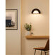 Ambiance Collection 1 Light 12 inch Gloss Black with Matte White Wall Sconce Wall Light