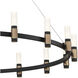 Albany LED 59.5 inch Brass and Black Chandelier Ceiling Light