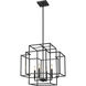 Titania 4 Light 22 inch Matte Black Chandelier Ceiling Light