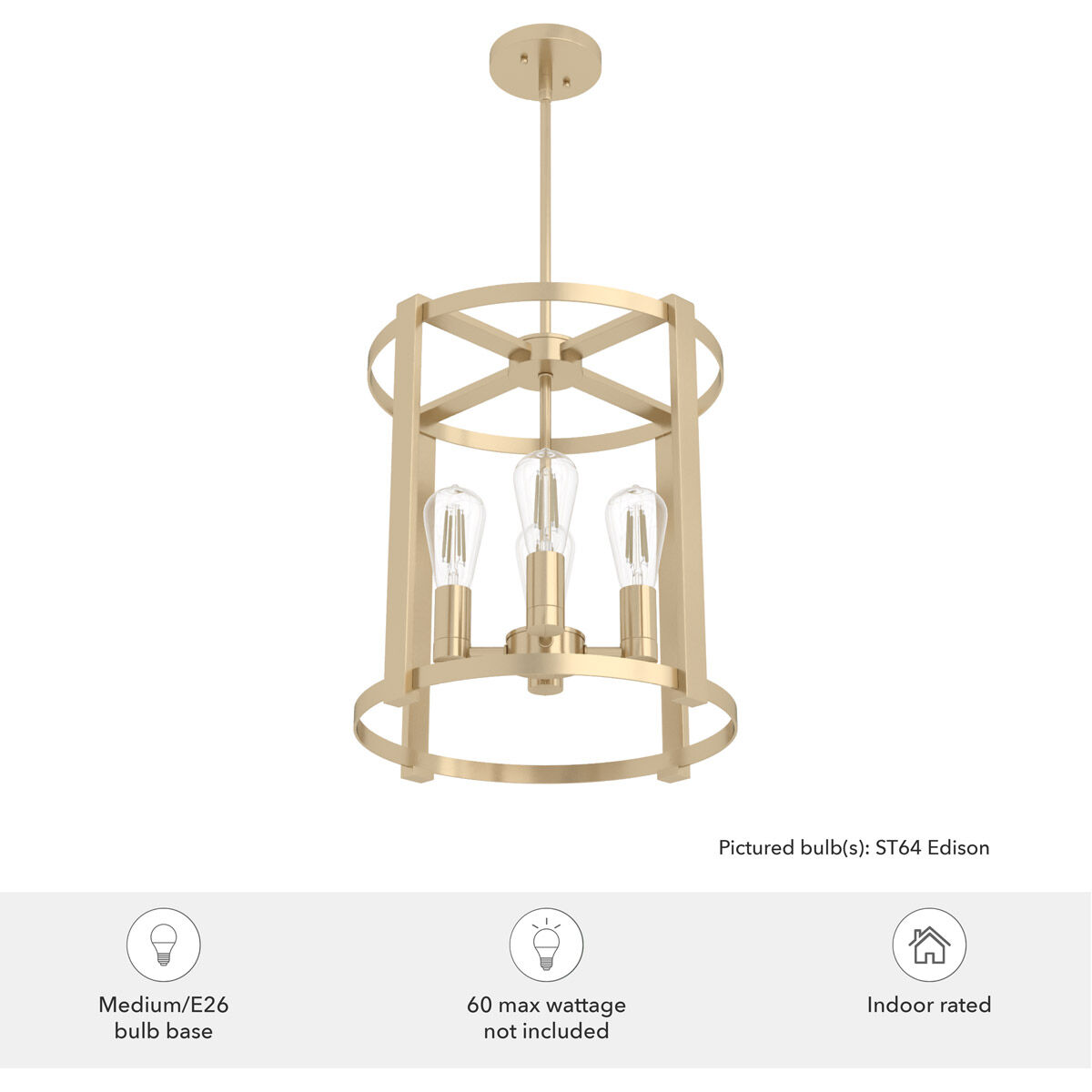 Astwood 4 Light 16 inch Alturas Gold Chandelier Ceiling Light