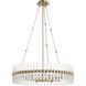 Nobel 6 Light 35.5 inch Aged Brass Chandelier Ceiling Light