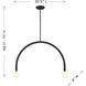 Contemporary LED 4 inch Matte Black Chandelier Ceiling Light