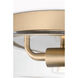 Rhett LED 12 inch Satin Brass Flush Mount Ceiling Light