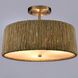 Cabana 3 Light 16 inch Lacquered Gold Semi Flush Ceiling Light