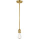 Franklin Restoration Bridgeton 1 Light 11.75 inch Satin Gold Mini Pendant Ceiling Light in Incandescent, Seedy