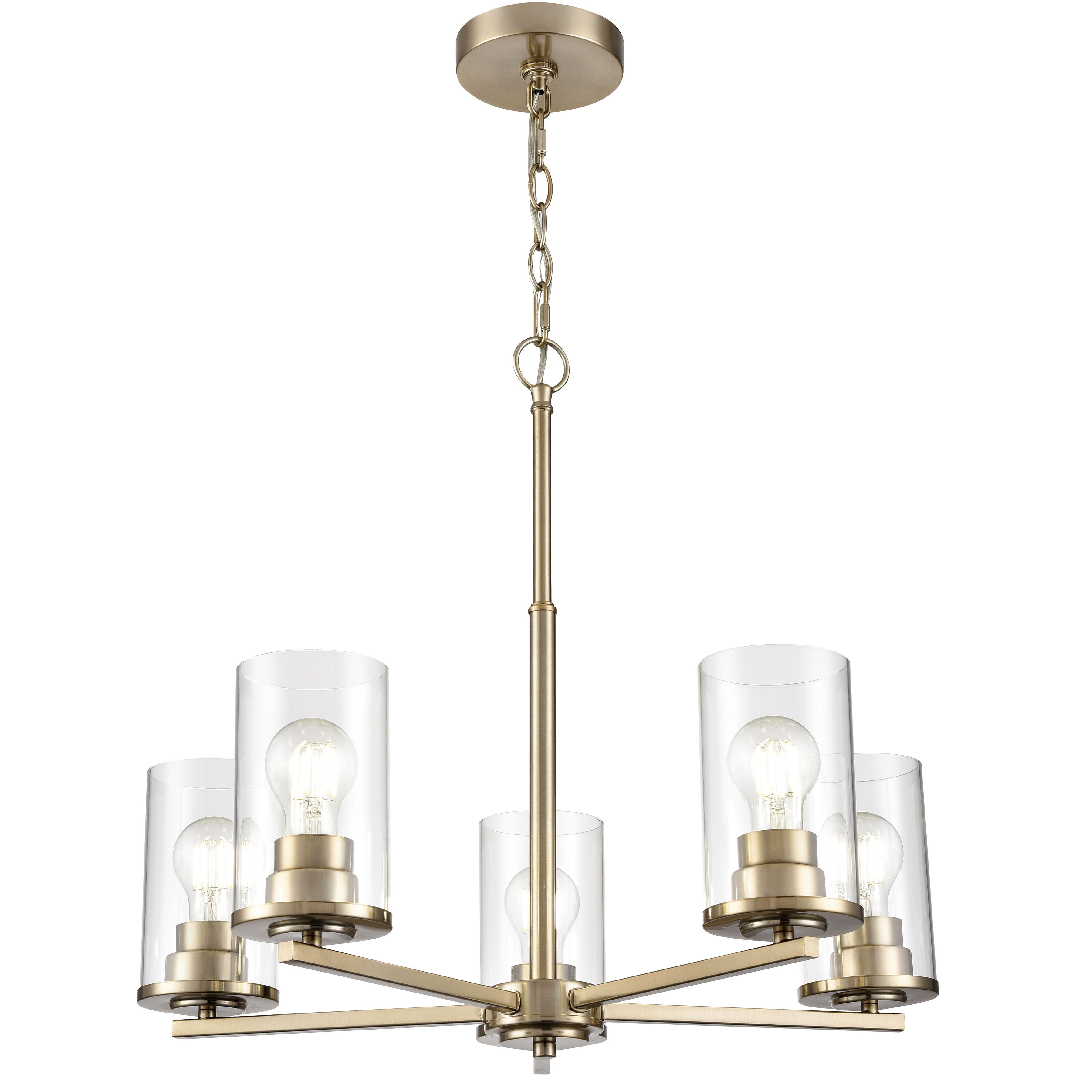 Verlana 5 Light 24 inch Modern Gold Chandelier Ceiling Light