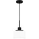 Callahan 1 Light 8 inch Matte Black Mini Pendant Ceiling Light, Small