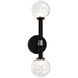 Stellar Wall Sconce Wall Light in Black and Clear