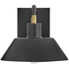 Brewster 1 Light 7.75 inch Black Oxide with Heritage Brass Outdoor Wall Mount