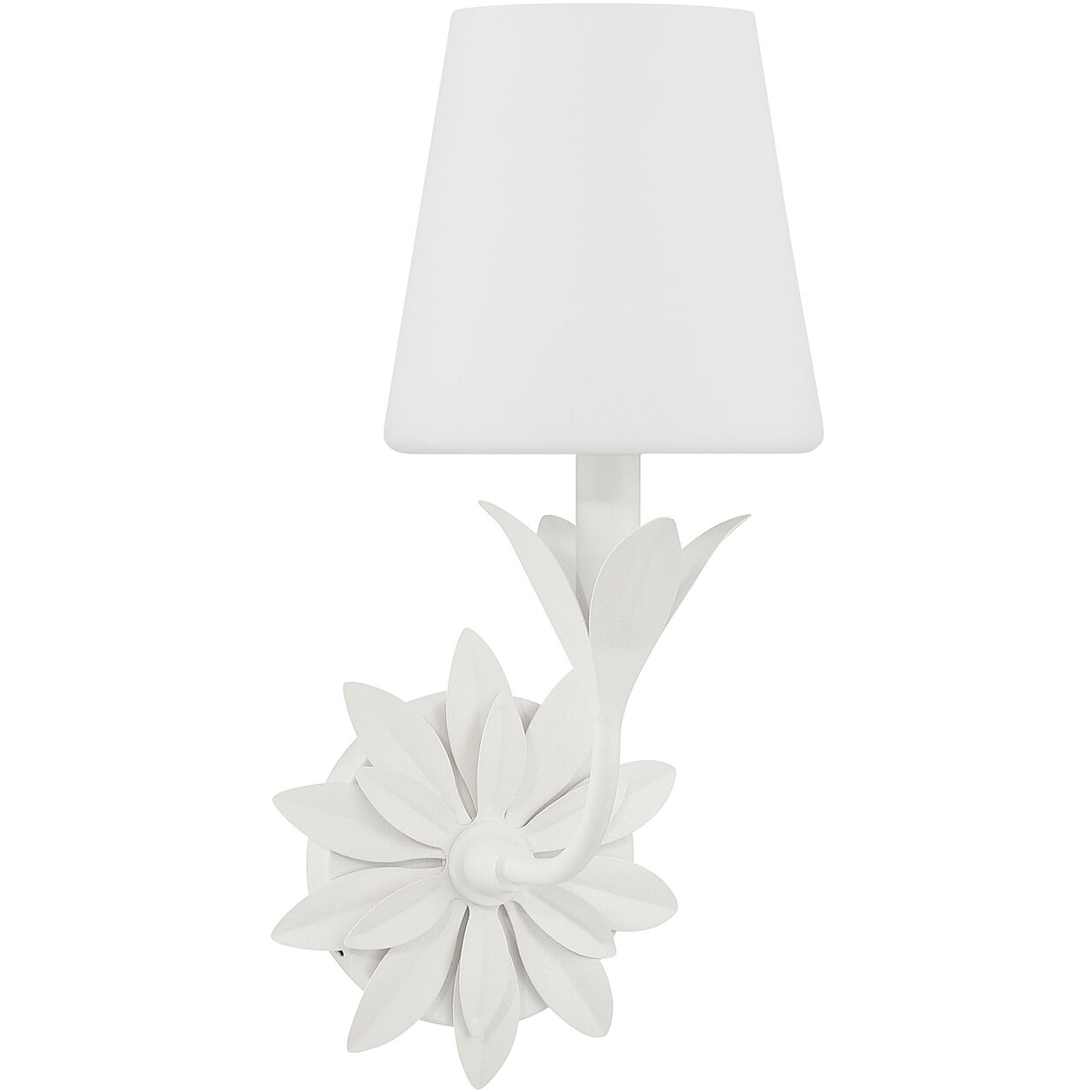 Broche Bath Sconce Wall Light in Matte White