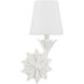 Broche Bath Sconce Wall Light in Matte White