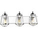 Mariner 3 Light 24 inch Chrome Vanity Wall Light