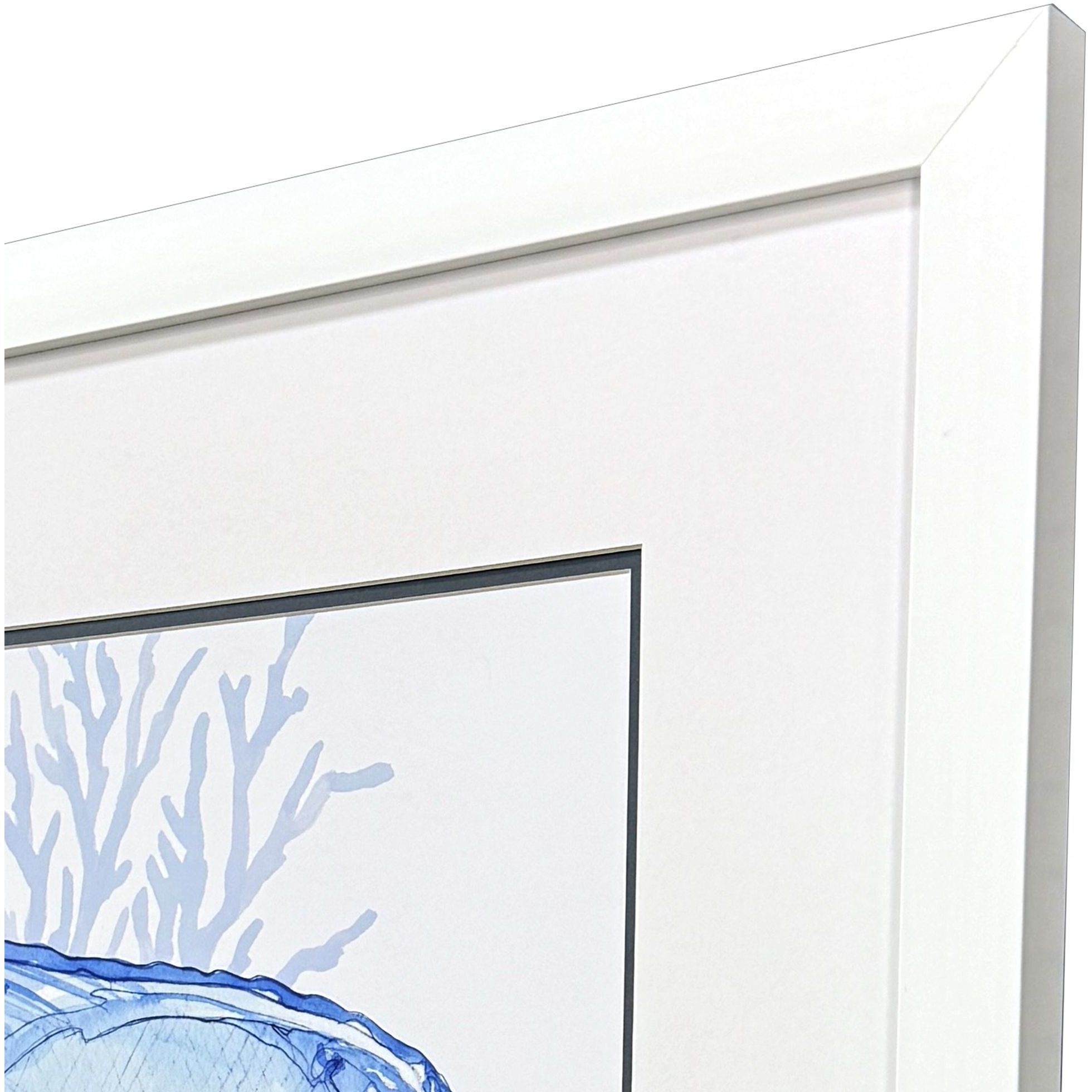Indigo Ocean Blue Framed Art, Propac