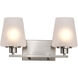 Lune 16 inch Brushed Nickel Vanity Wall Light