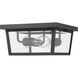 Beacon 3 Light 12 inch Oil Rubbed Bronze Outdoor Flush Mount