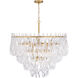 Glassara 15 Light 39.75 inch Legacy Brass Pendant Ceiling Light