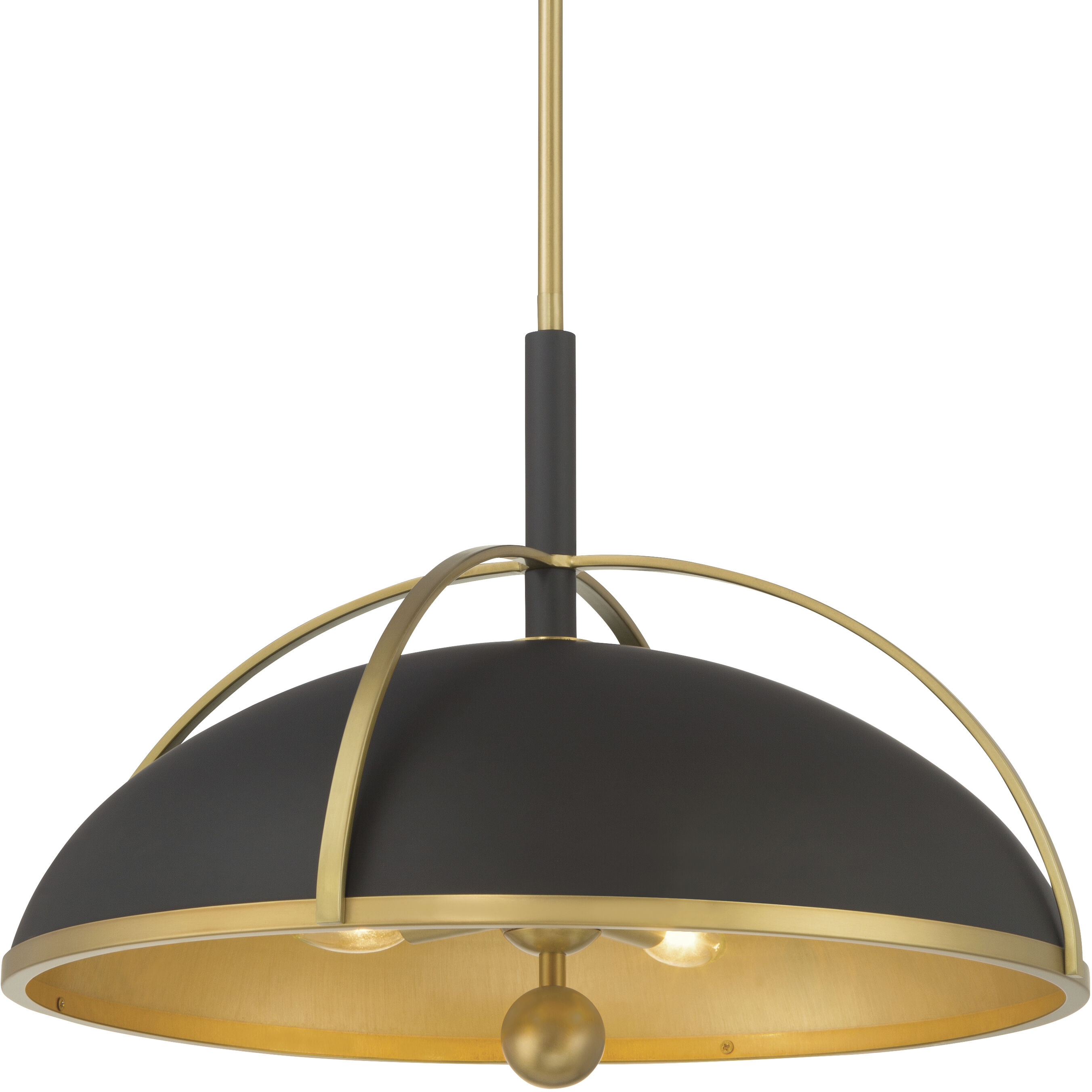 Yorkshire 4 Light 20.75 inch Dark Matte Black and Legacy Brass Pendant Ceiling Light