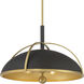 Yorkshire 4 Light 20.75 inch Dark Matte Black and Legacy Brass Pendant Ceiling Light