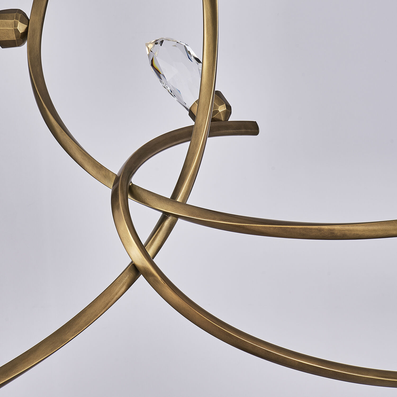 Bilancia LED 36 inch True Brass Chandelier Ceiling Light