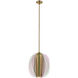 Tulipa 14.5 inch Winter Brass Pendant Ceiling Light