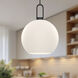 Alora Mood Soji 1 Light 9.88 inch Matte Black Pendant Ceiling Light in Matte Opal Glass
