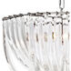Murano 4 Light 19.69 inch Clear Acrylic with Nickel Chandelier Ceiling Light