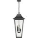 Gannon 5 Light 16 inch Black Outdoor Chain Mount Ceiling Fixture in G9