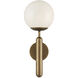 Barbican 1 Light 6.5 inch Antique Brass Bath Sconce Wall Light