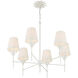 Broche 6 Light 32 inch Matte White Chandelier Ceiling Light