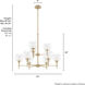 Xidane 9 Light 32 inch Alturas Gold 2-Tier Chandelier Ceiling Light