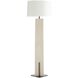 Fortunata 61 inch 150.00 watt Ivory and Heritage Brass Floor Lamp Portable Light