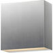 Cubed LED 5.5 inch Satin Aluminum Outdoor Wall Sconce