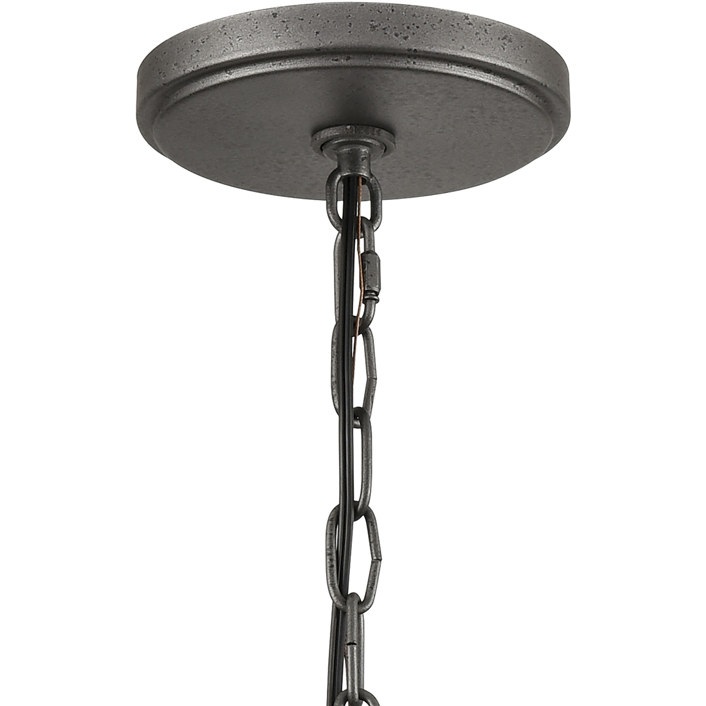 North Shore 3 Light 24 inch Iron with Palisade Gray Outdoor Pendant
