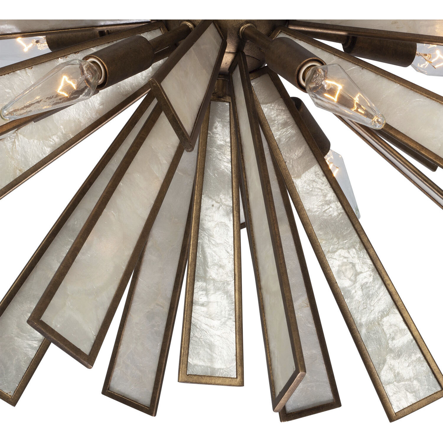 Radiance 18 Light 26 inch Pearlized Antique Brass Pendant Ceiling Light