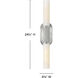 Thayer 2 Light 4.75 inch Polished Nickel Bath Sconce Wall Light