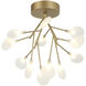 Hydrangea Bloom 12 Light 20 inch Gold Flush Mount Ceiling Light