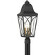 Cardigan 3 Light 23.75 inch Sand Coal and Olden Brass Outdoor Post Lantern, Great Outdoors