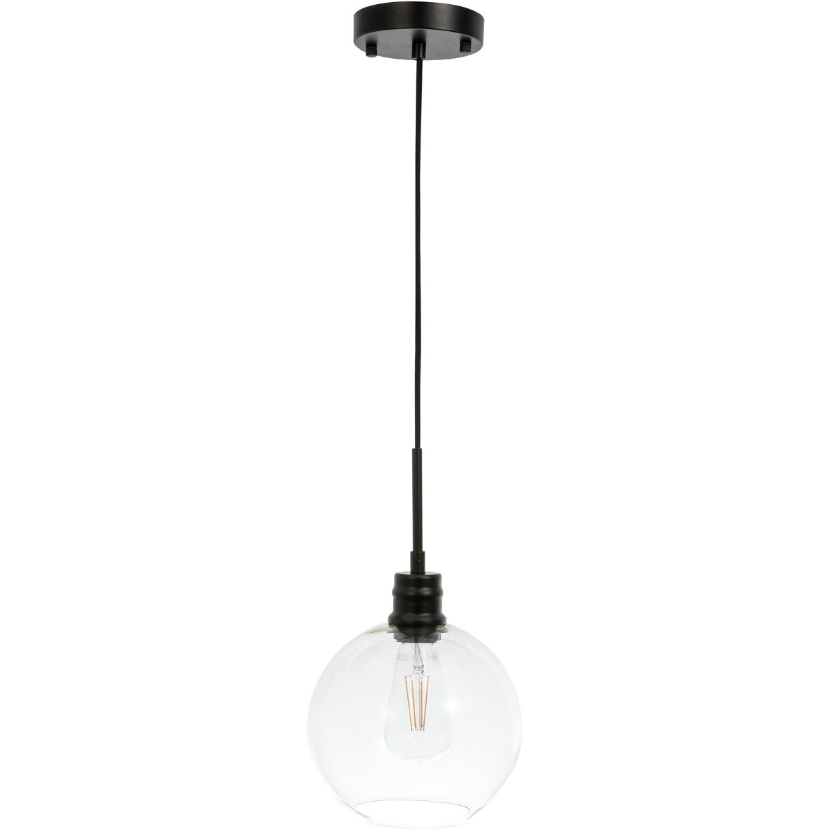 Emett 1 Light 8 inch Black Pendant Ceiling Light