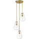 Ayra 3 Light 18 inch Olde Brass Chandelier Ceiling Light