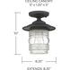 Creekside 1 Light 8 inch Black Outdoor Flush Mount in Clear