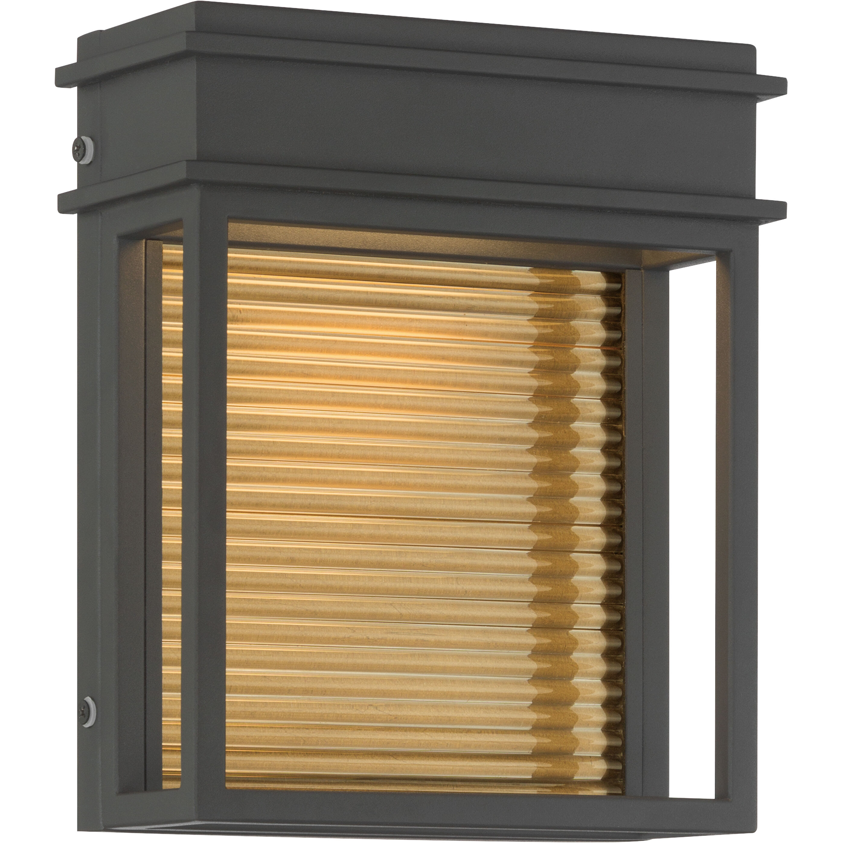 Clyne LED 9 inch Sand Coal Black and Legacy Brass Outdoor Wall Sconce