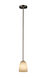 Fusion 1 Light 4 inch Brushed Nickel Pendant Ceiling Light in Cord, Weave, Tapered Cylinder, Incandescent