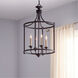 Fort Worth 4 Light 18 inch Noir Mini Chandelier Ceiling Light, Large