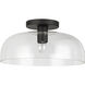 Alora Mood Sylvia 1 Light 12 inch Matte Black Semi-Flush Mount Ceiling Light