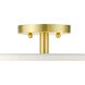 Meridian 5 Light 22 inch Satin Brass Semi Flush Ceiling Light 