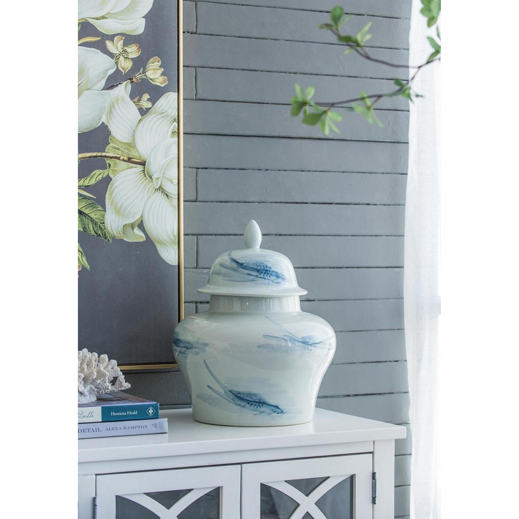 Koi 17.9 X 14 inch Vase