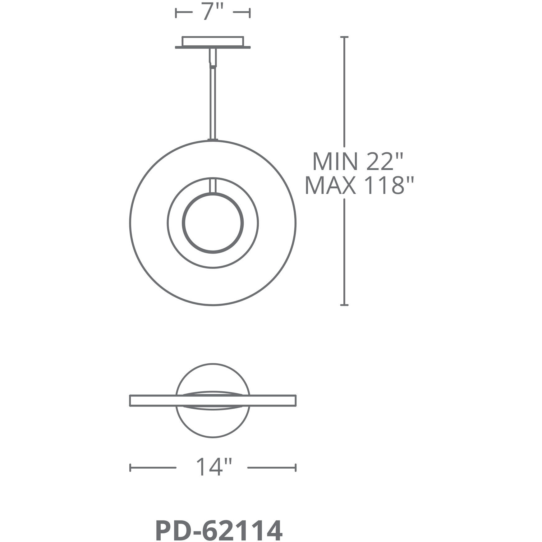 Cymbal 1 Light 14 inch Black Mini Pendant Ceiling Light
