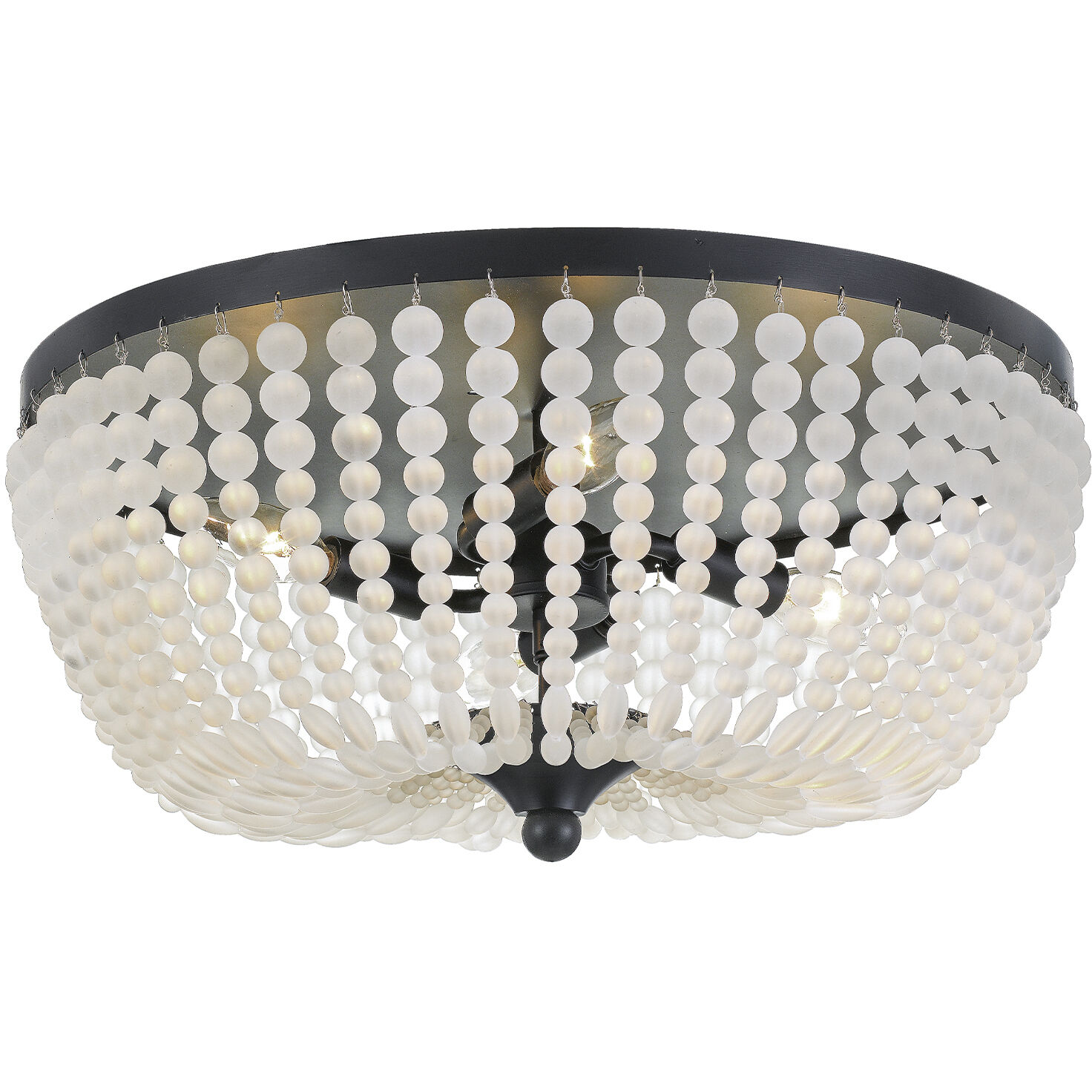 Rylee 4 Light 18.5 inch Matte Black Flush Ceiling Light